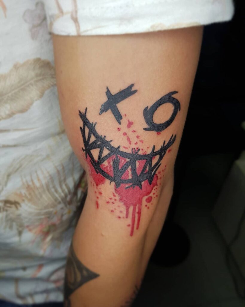 XO Smiley Face Tattoo