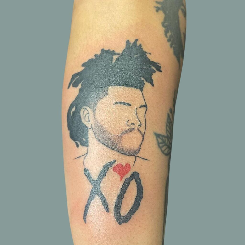 The Weeknd Portrait XO Tattoo