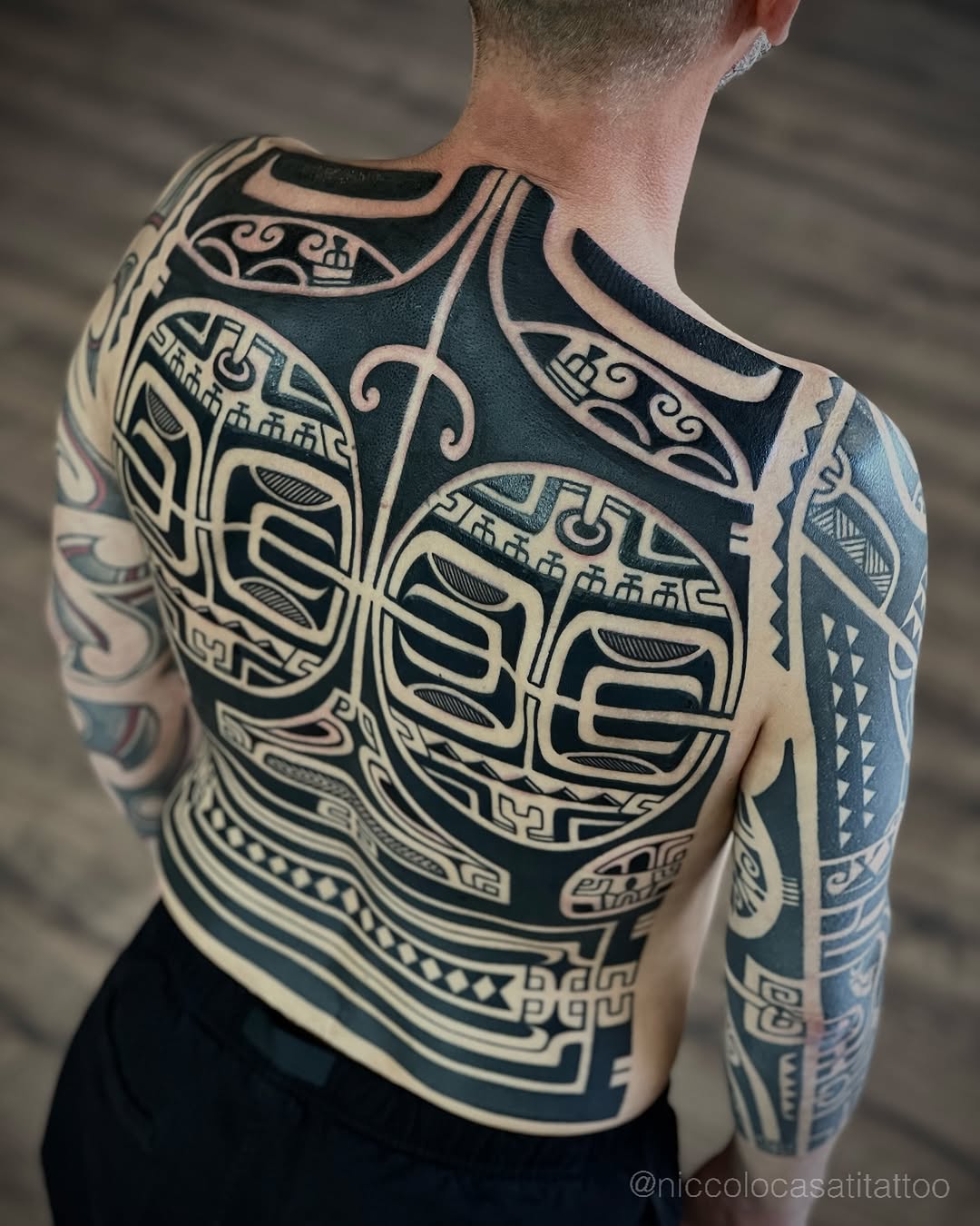 Intricate Marquesan Tattoo on Full Back