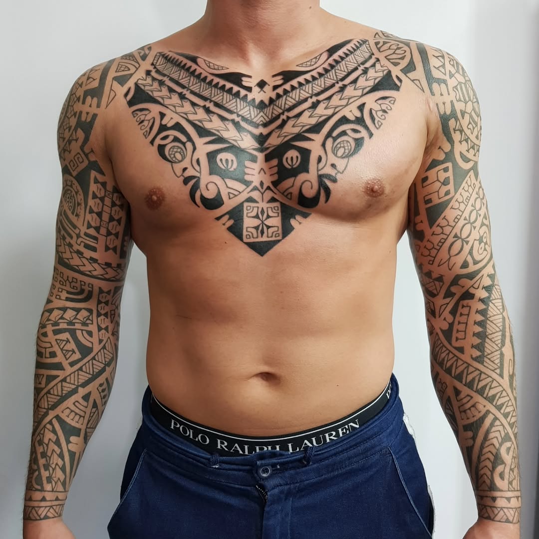 Intricate Marquesan tattoo showcasing rich heritage