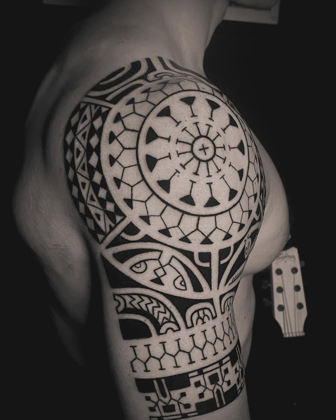 Elegant Marquesan tattoo showcasing cultural heritage