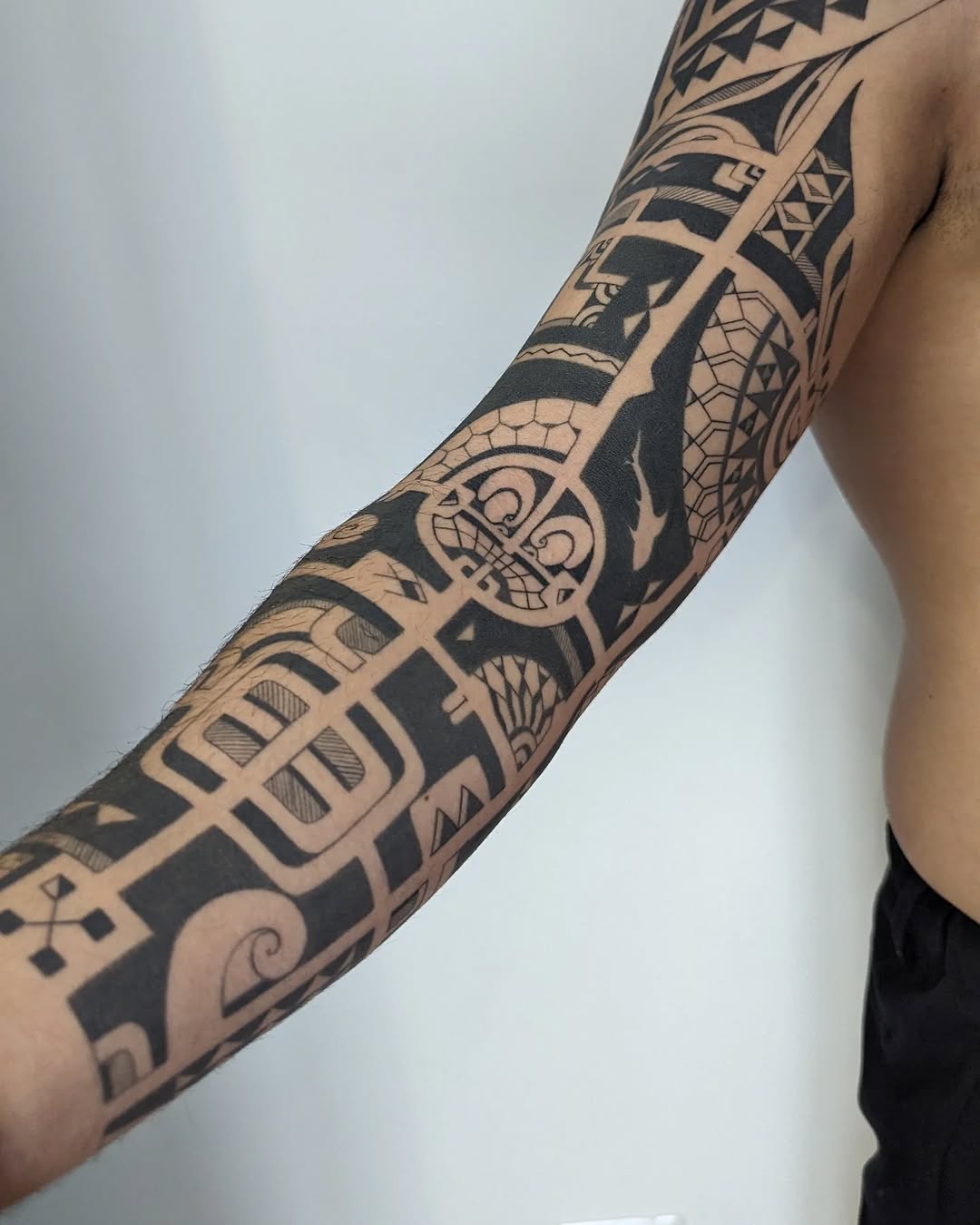 Intricate Marquesan Tattoo Symbolizing Heritage