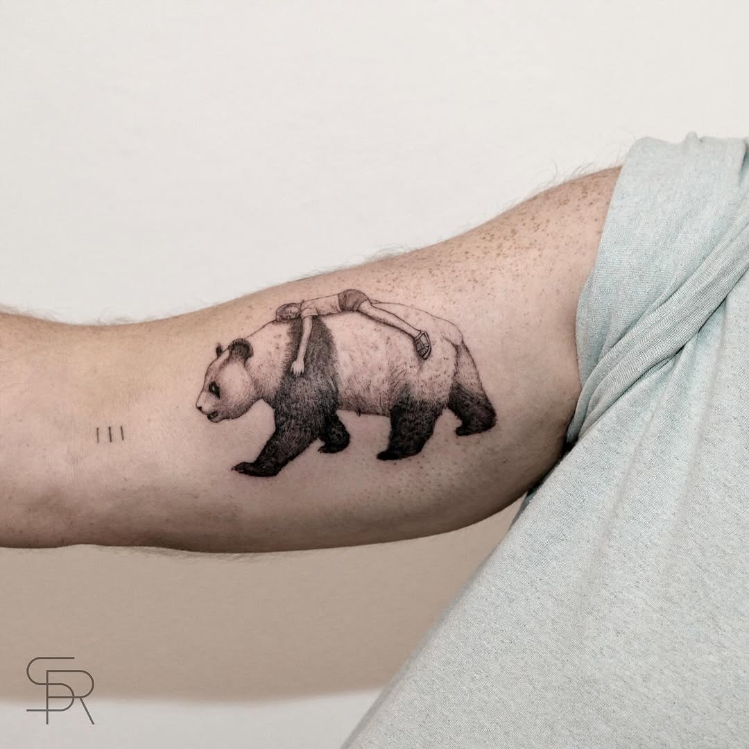 Symbolic father-daughter bond through art