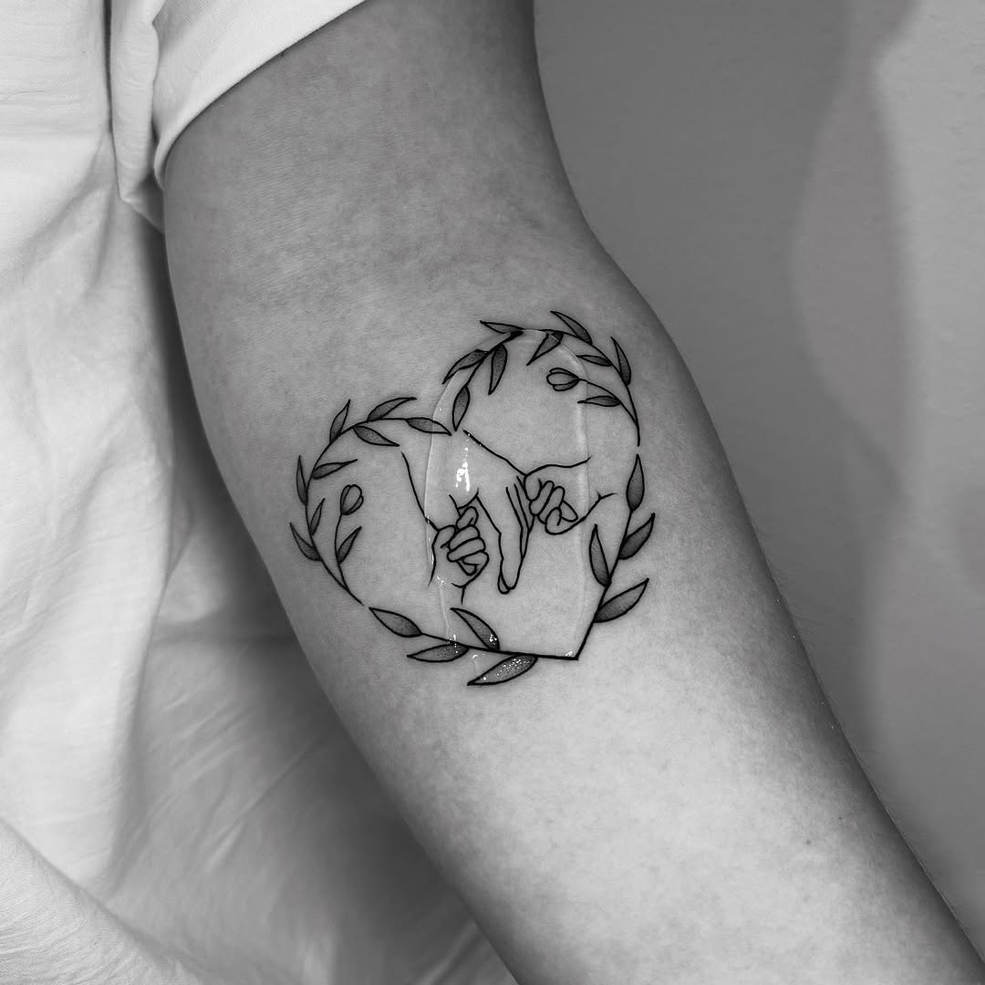 Meaningful family connection tattoo design