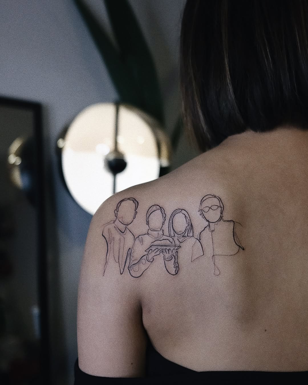 Unique family silhouette tattoo concept
