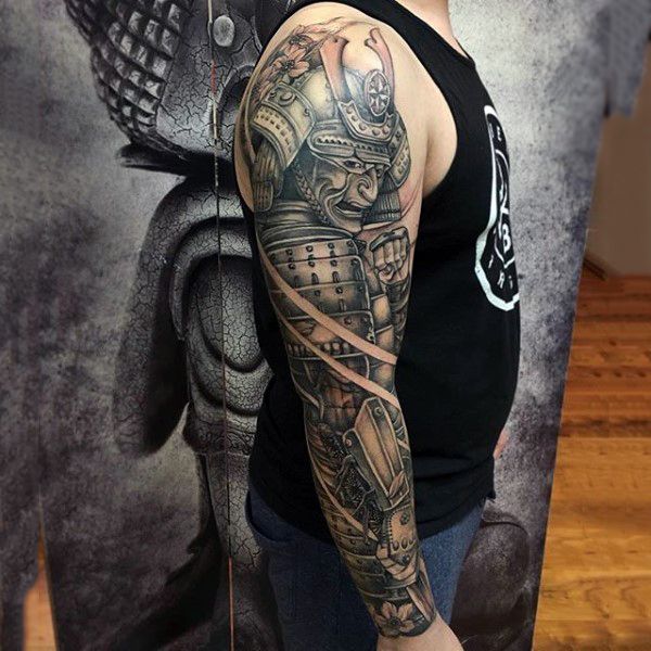 90 Japanese Samurai Mask Tattoo Designs for Men