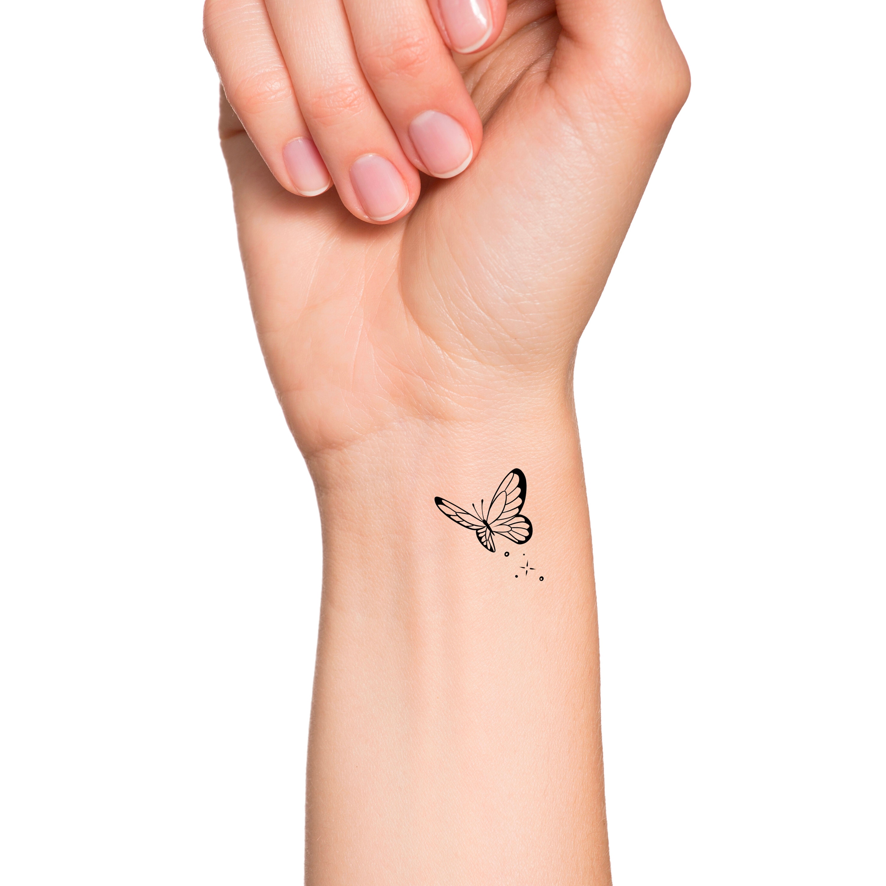 Small Butterfly Temporary Tattoo / Wrist Tattoo - Etsy