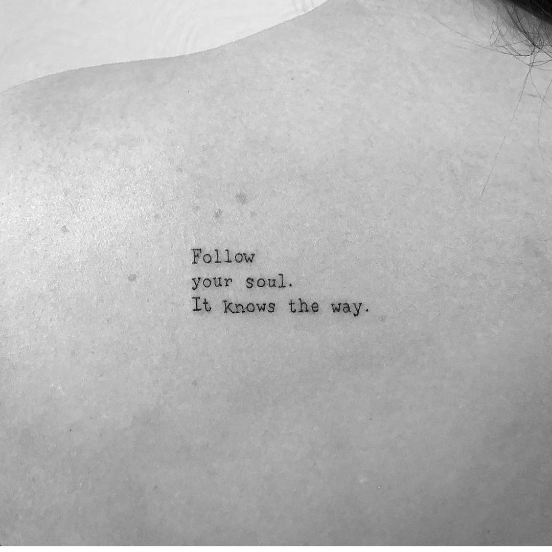 small quote tattoo