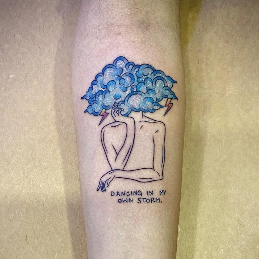 Dancing in my own storm tattoo