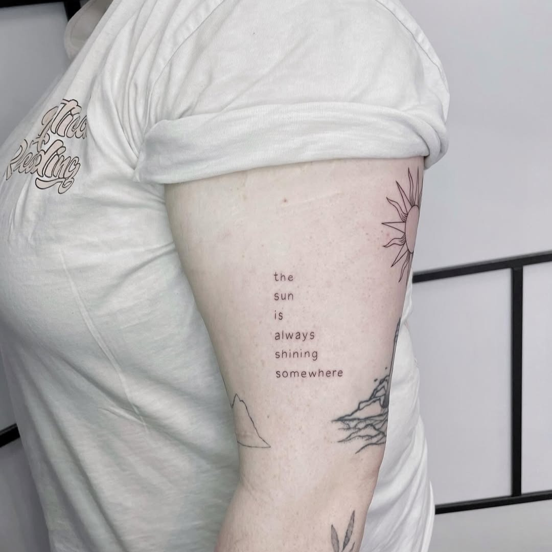 The sun is always shining somewhere tattoo