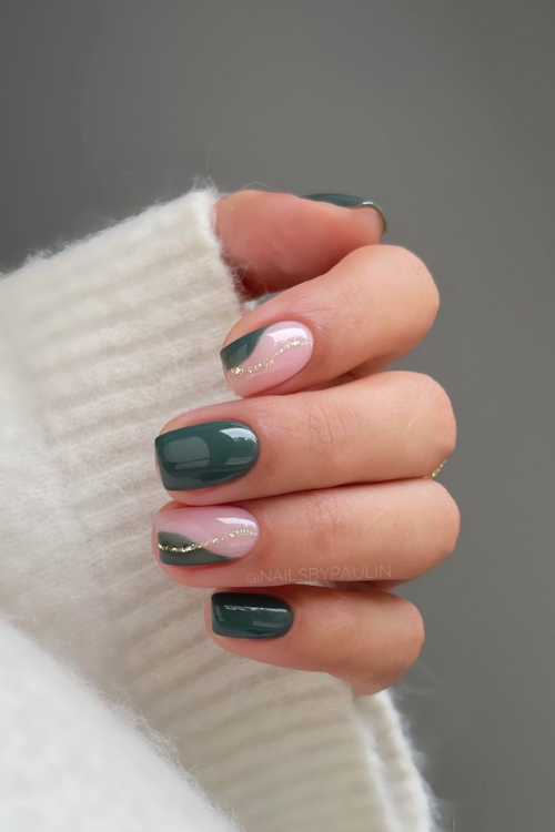 30 Downright Gorgeous Dark Green Nails You Didn't Know You Needed This Holiday Season