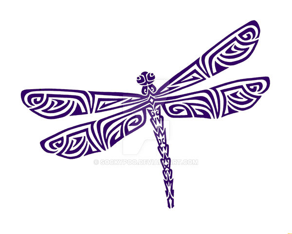 Tribal Dragonfly Tattoo by sockypoo on DeviantArt