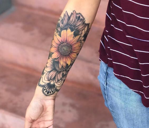 Sunflower Tattoos for Women - Ideas and Designs for Girls