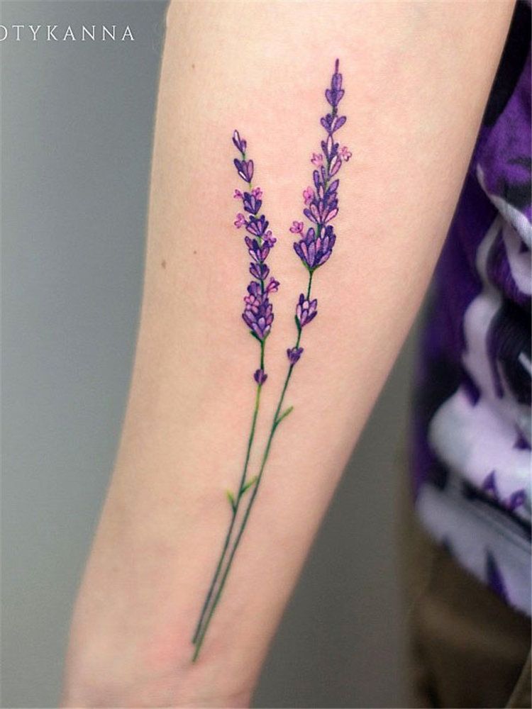 30 Simple Lavender Flower Tattoo Ideas for Women