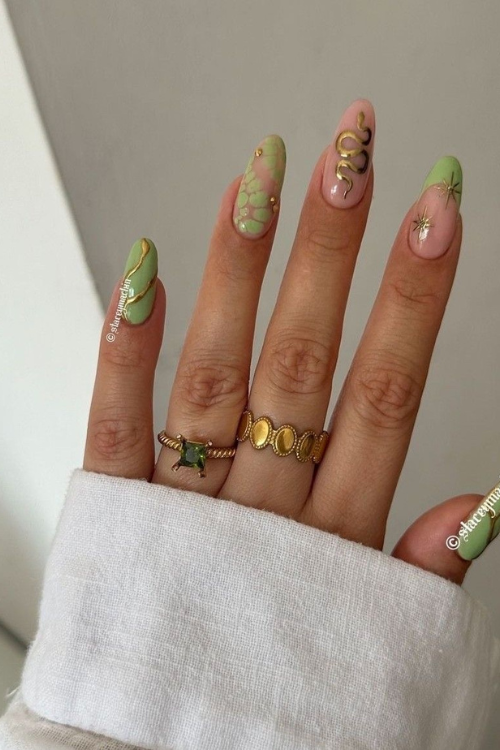 30 Fresh, Fun & a Little Flirty Light Green Nails That Are Too Cute to Ignore