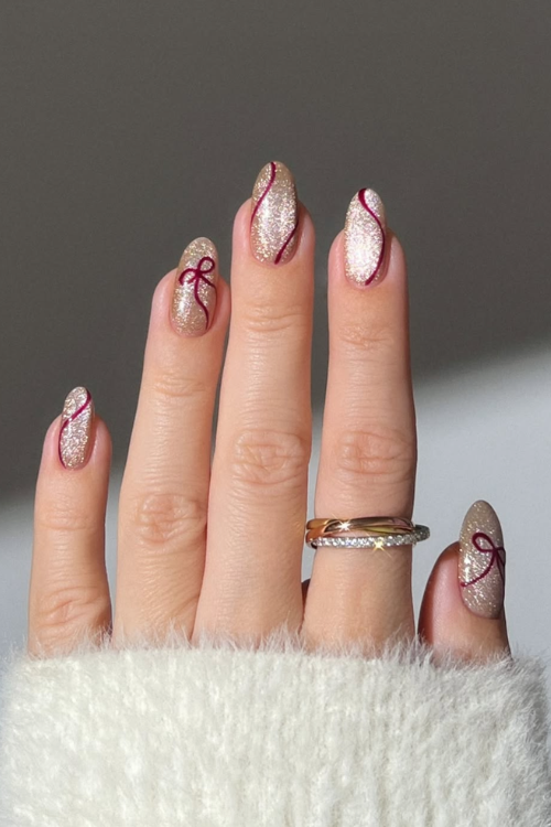 30 Holiday Nail Designs That Sparkle Harder Than the Tree