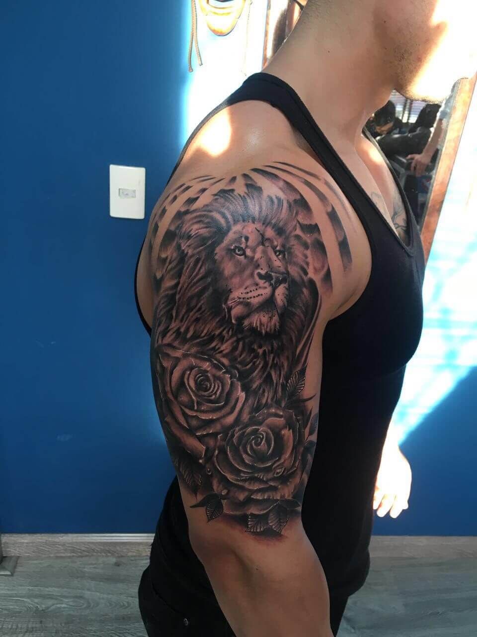 Top 12+ Lion Half Sleeve Tattoo Designs