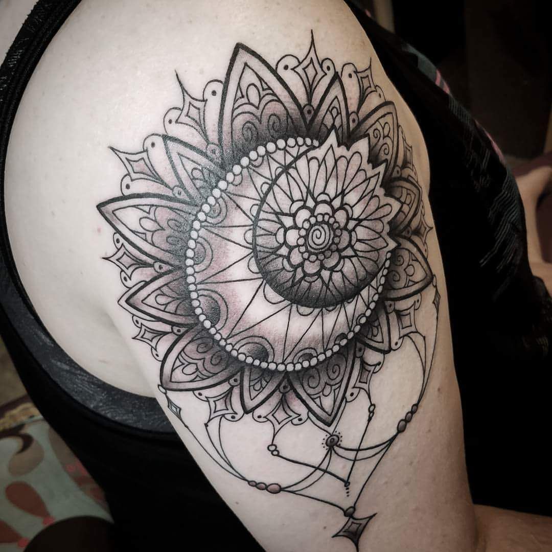 SUN & MOON MANDALA TATTOO - My newest piece by Carrie Black ...