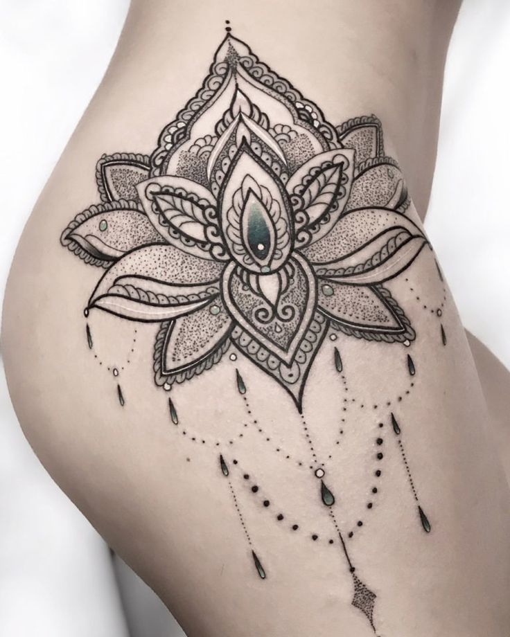 Mandala Hip Tattoo