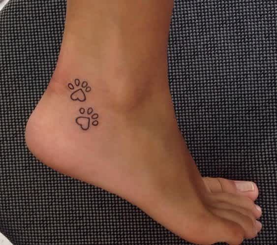 47 Tiny Paw Print Tattoos For Cat And Dog Lovers