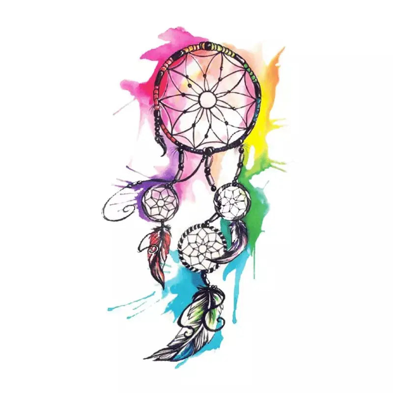 Watercolor Dreamcatcher Tattoo