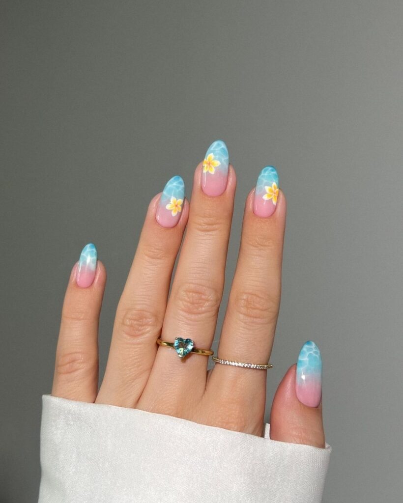 Floral August Nails 