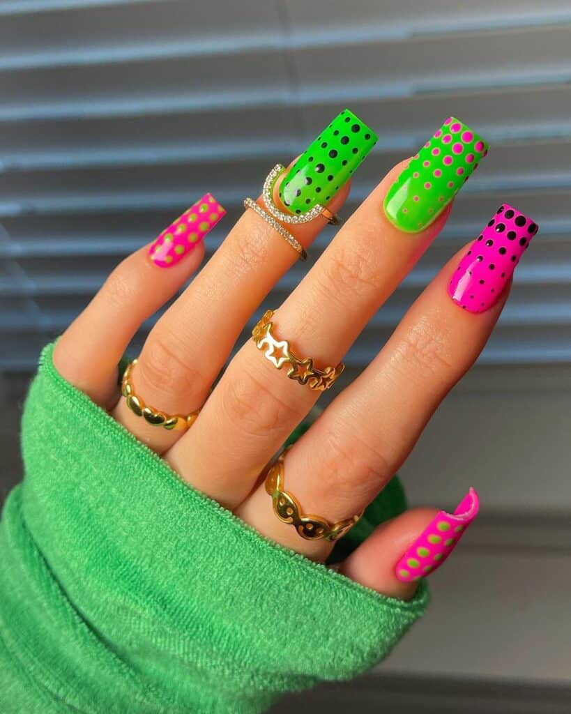 Bright Watermelon Nails