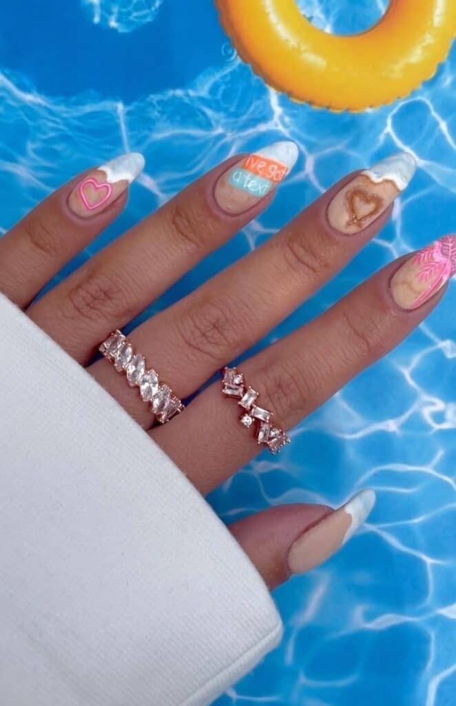 Love Island Themed Nails