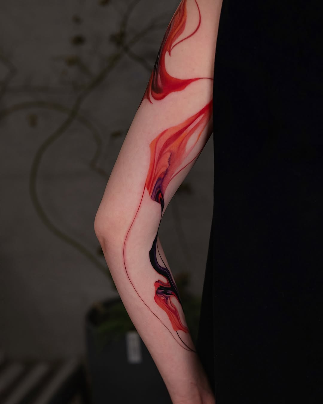 Fluid abstract design with bold colors