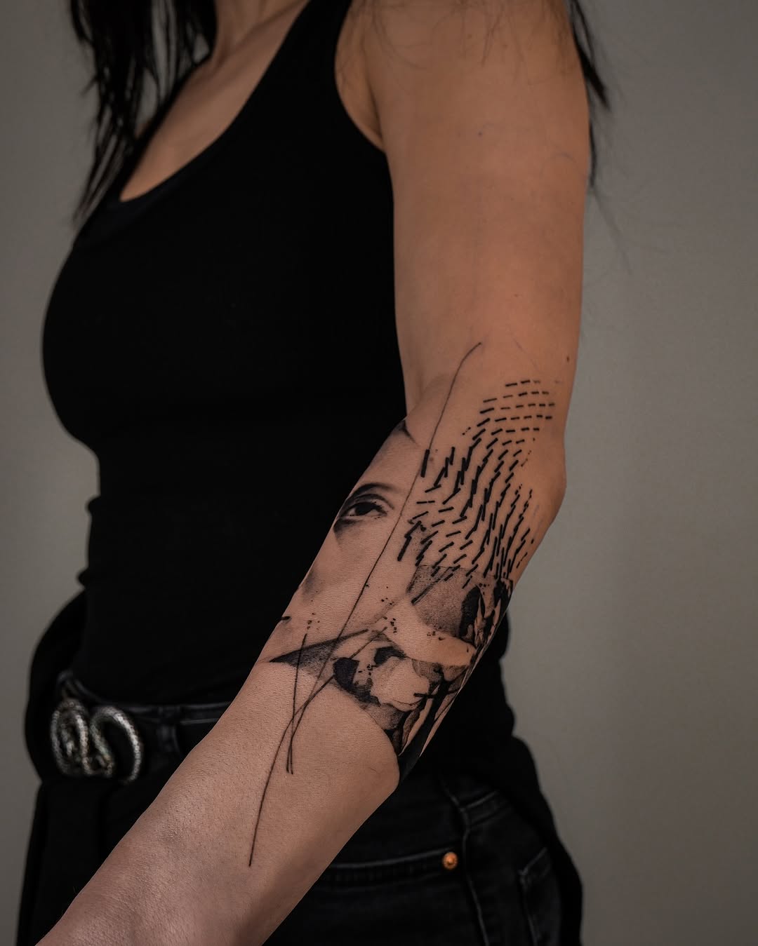 Unique abstract tattoo blending art and style