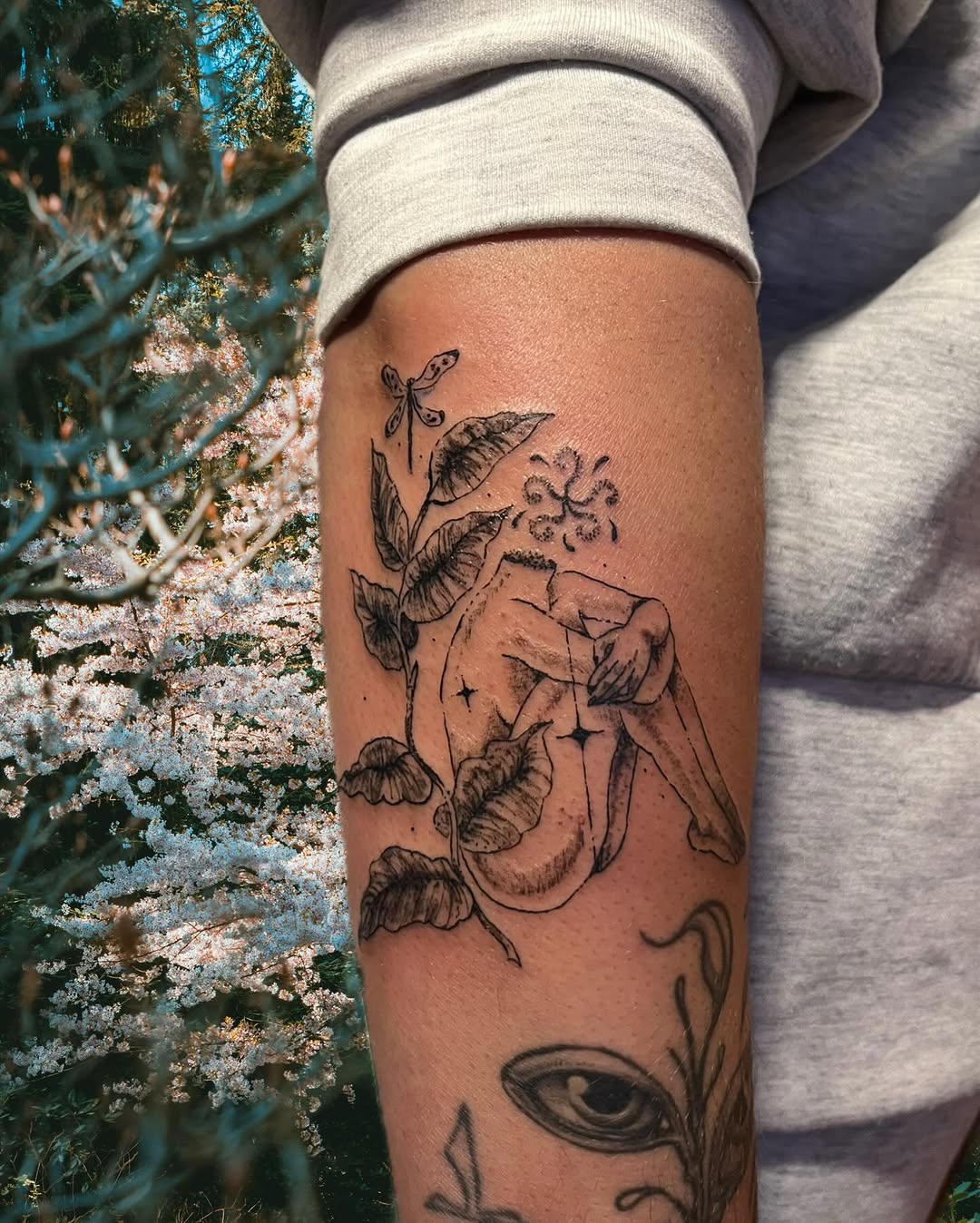 Elegant blend of nature and human form