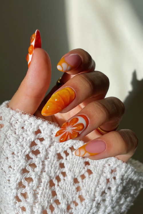 33 Juicy & Jaw-Dropping Orange Nails You’ll Literally Be Obsessed With