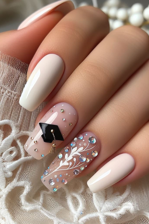 34 Graduation Nail Ideas So Cute, Even Your Degree Will Be Jealous!