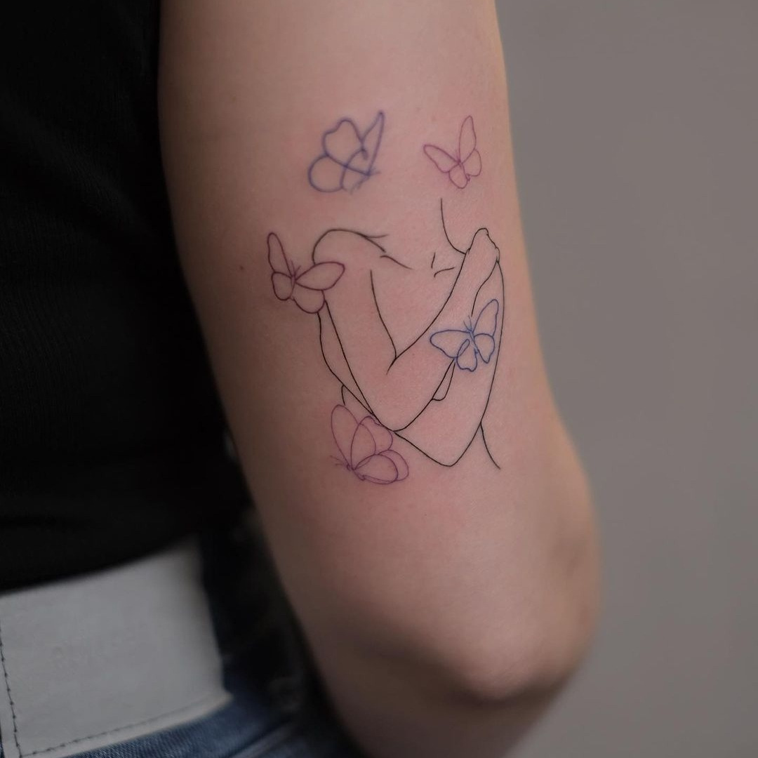 Self love butterfly tattoo