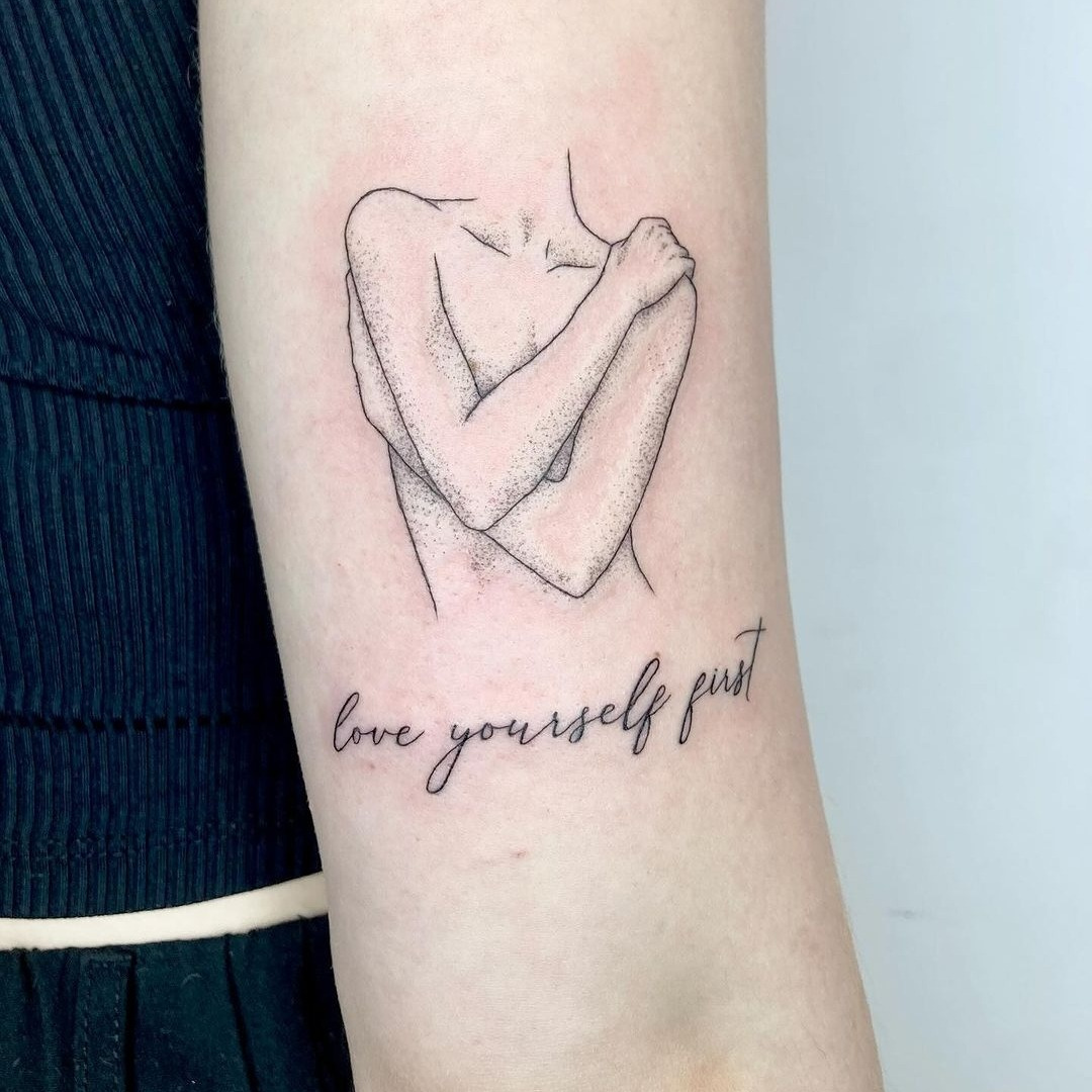 Self-love tattoo design