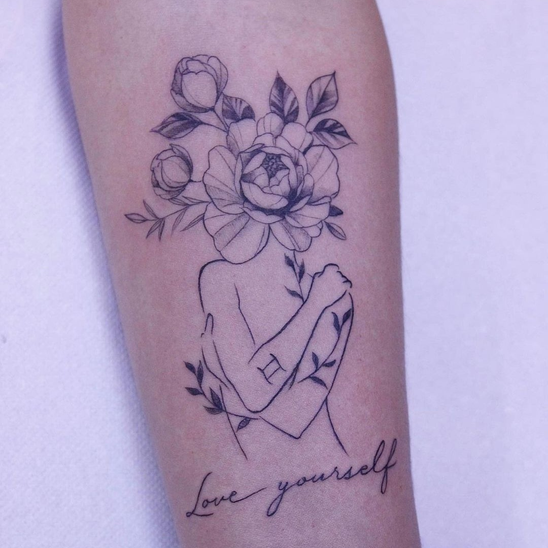 Love yourself hug tattoo ideas