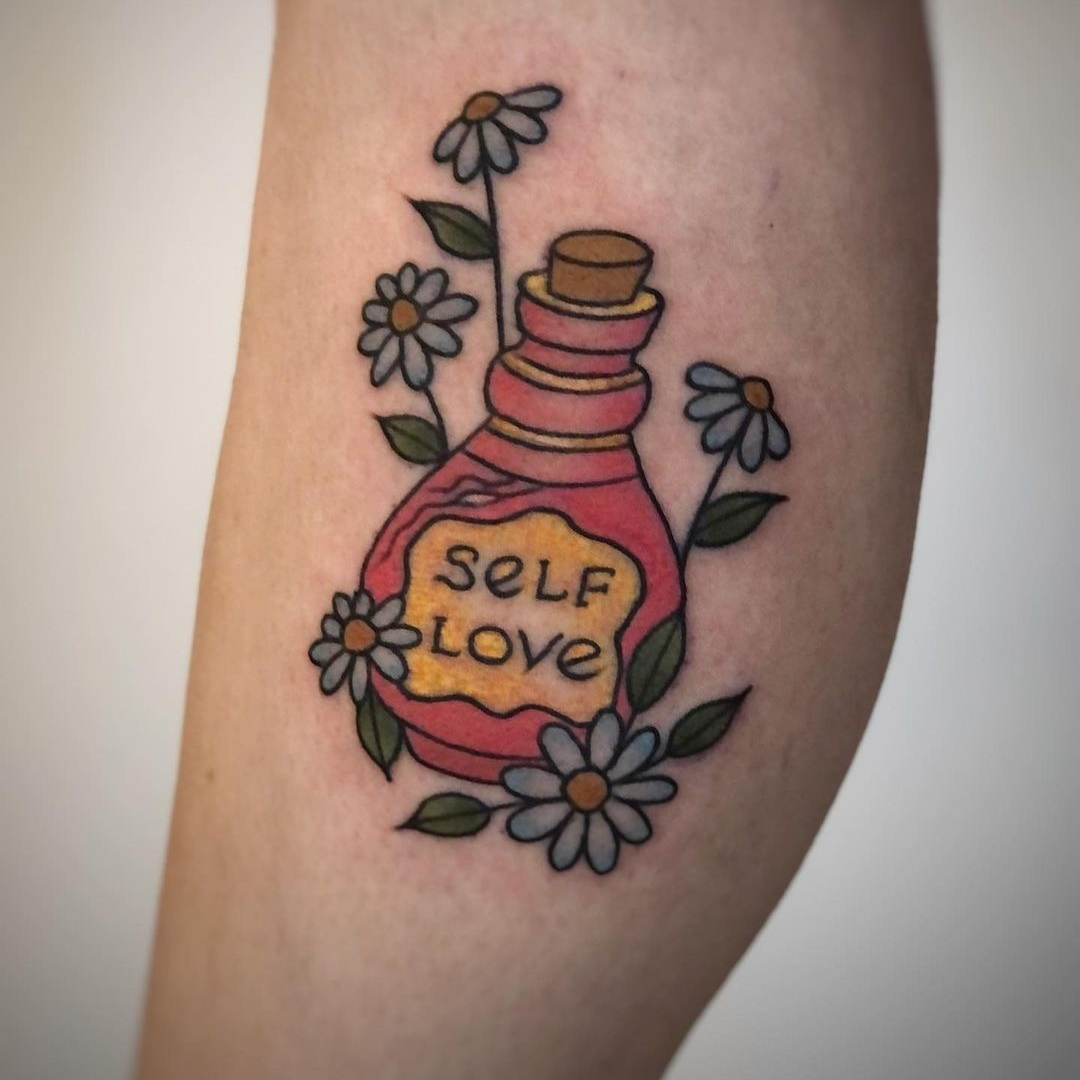 Self love potion tattoo ideas
