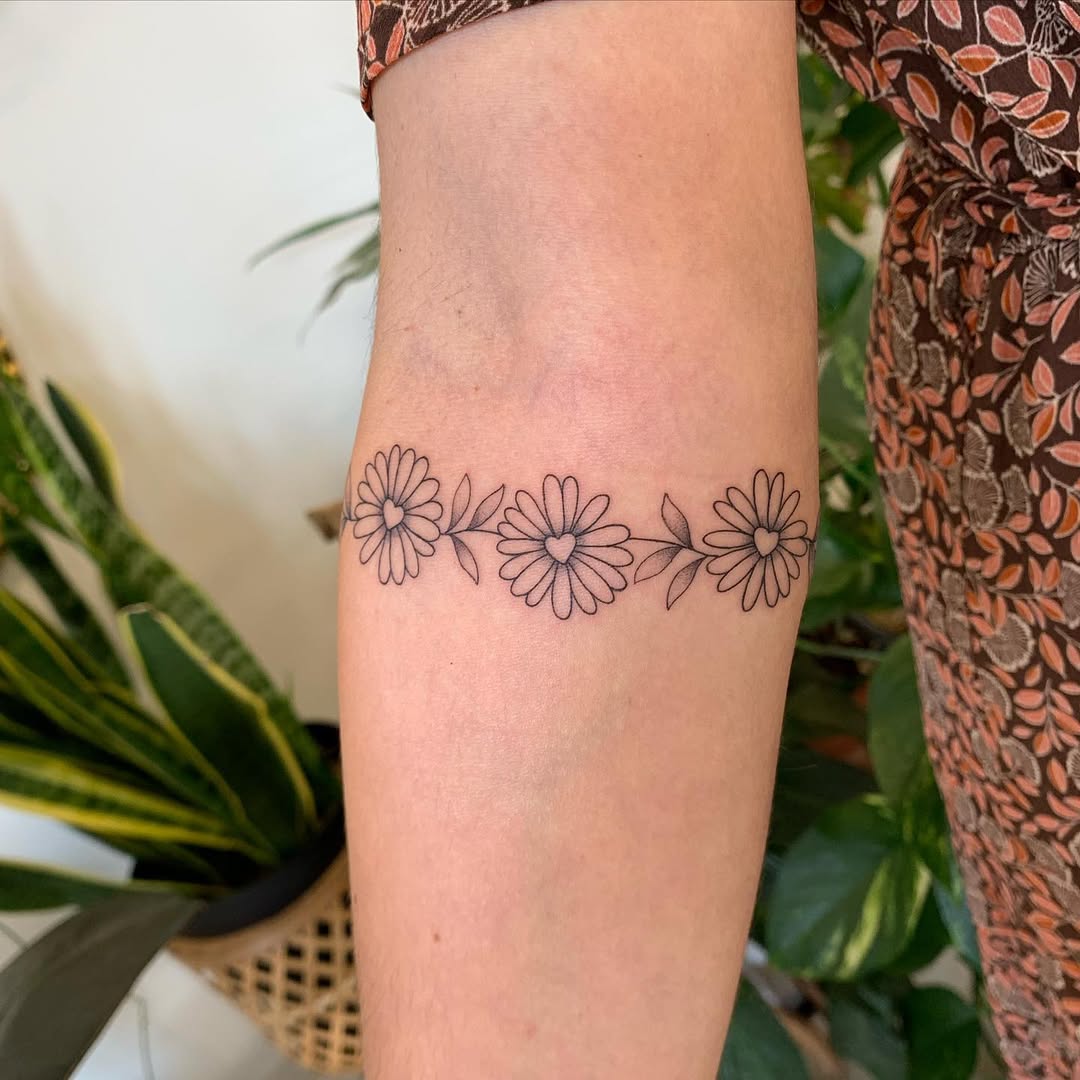 Delicate floral tattoo for a joyful vibe