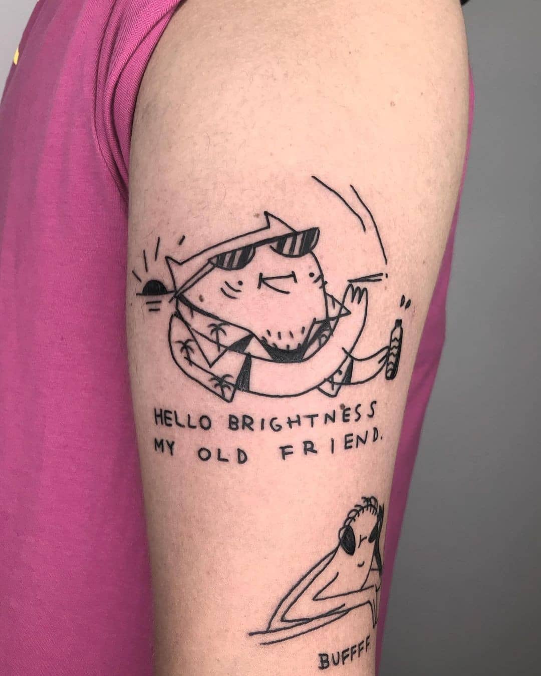Whimsical tattoo capturing joyful vibes