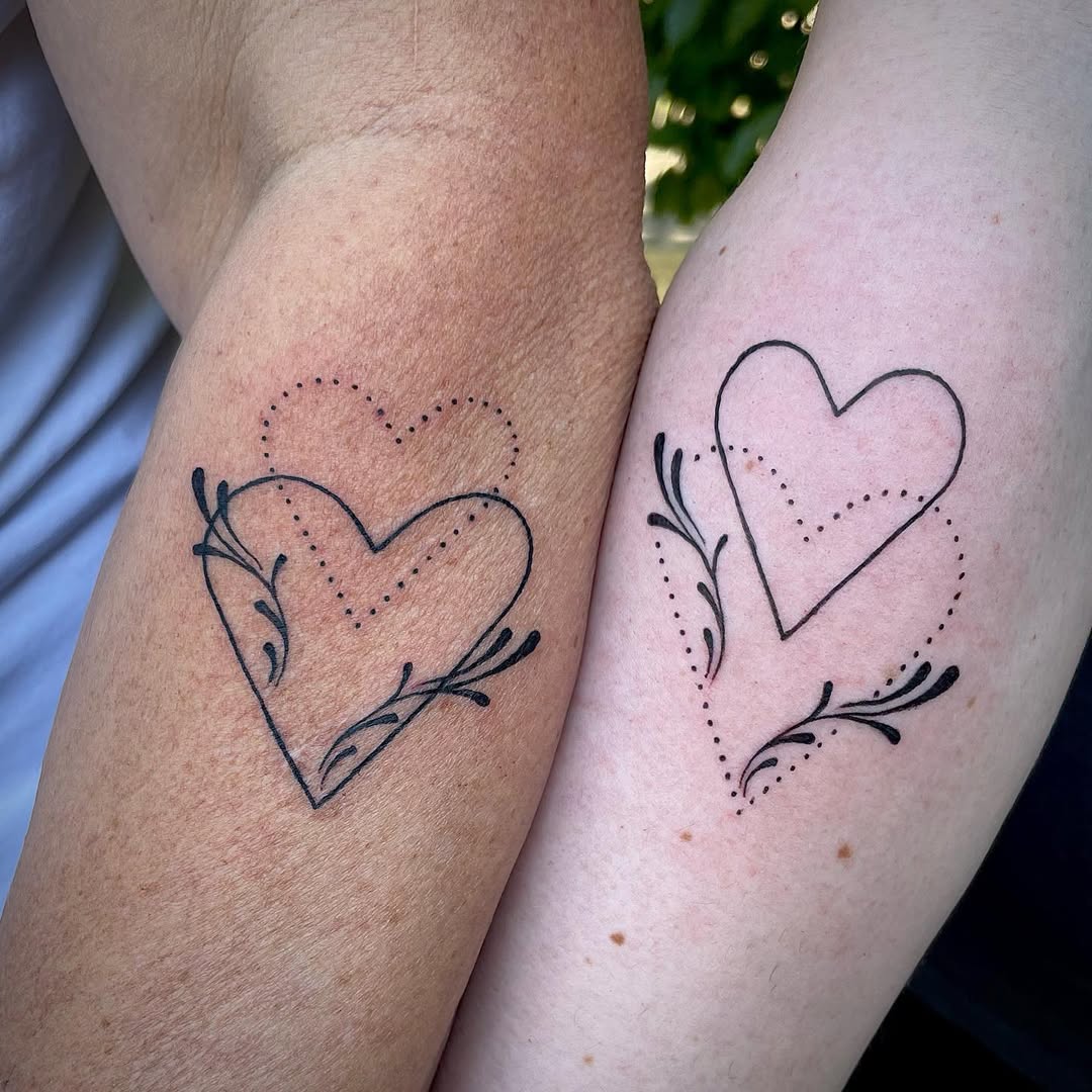 Connected hearts symbolizing love and bond