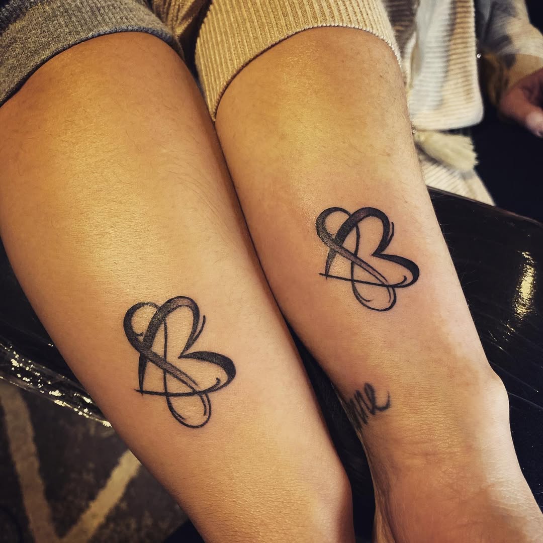Infinity hearts representing eternal love bonds