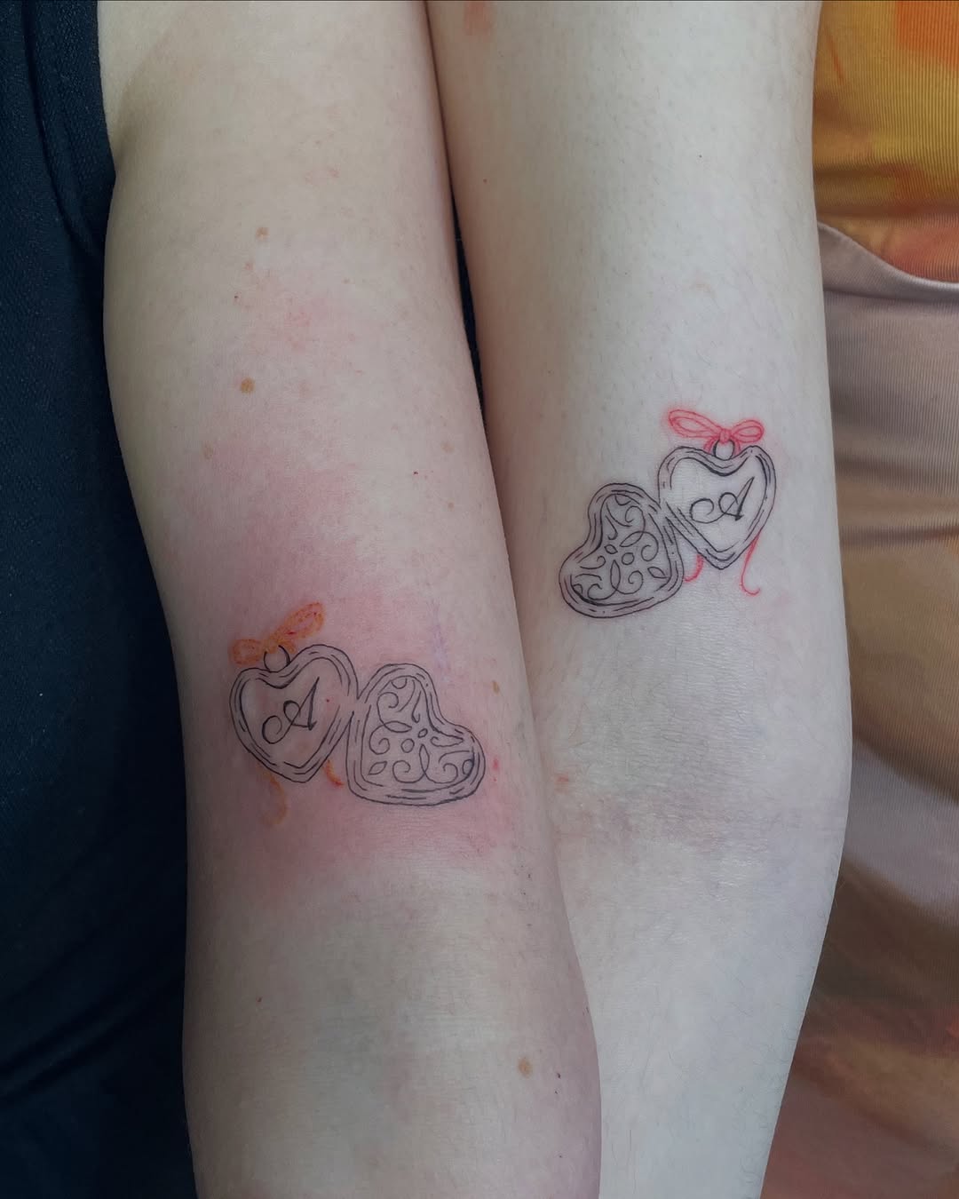 Beautiful heart tattoos symbolizing love and connection