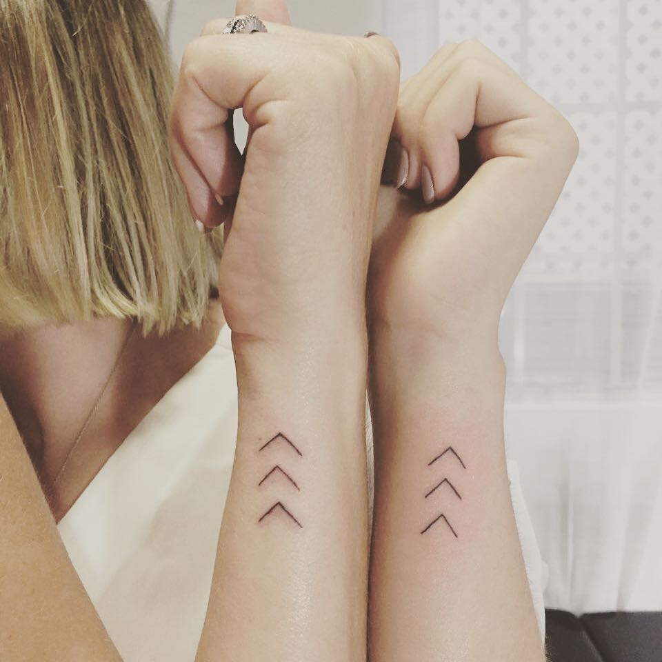 Simple Arrow Tattoos Representing Love