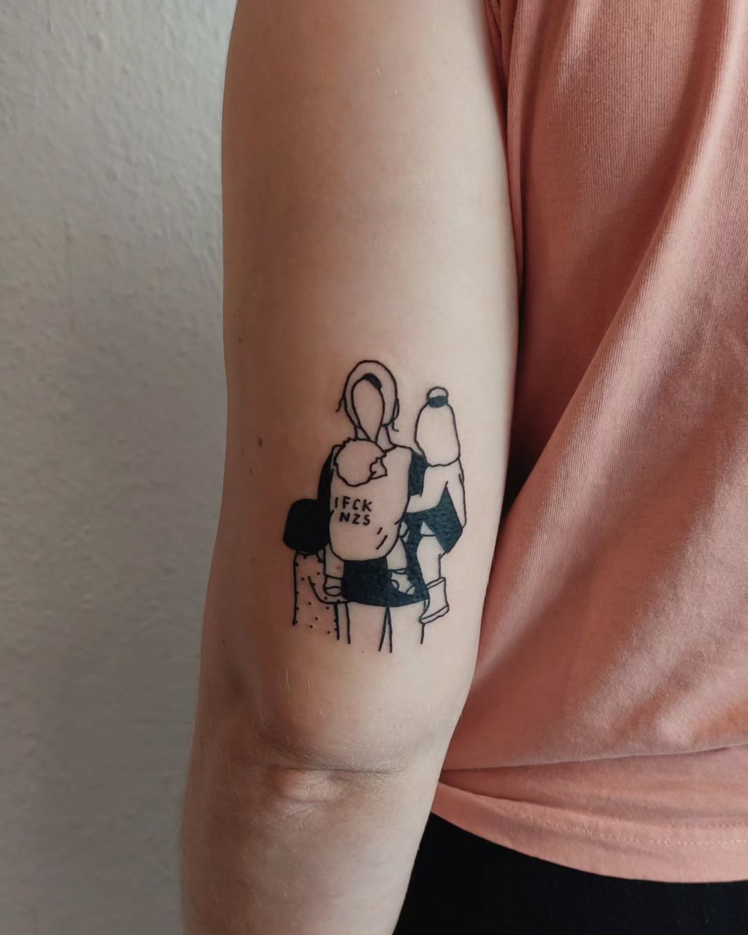 Emotional bond depicted through tattoo art