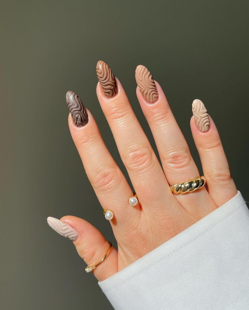 Fall Textured Matte Swirls