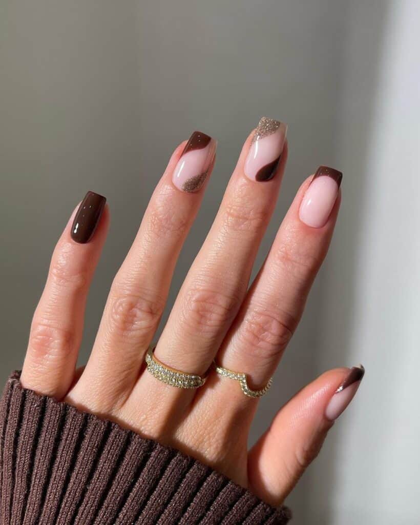 Fall swirly Manicure