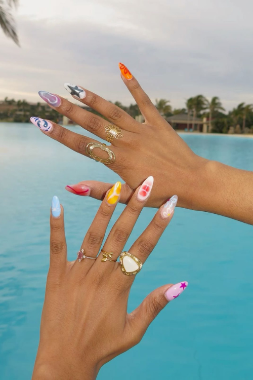 36 Cool, Quirky & a Lil’ Unexpected Funky Nails That Are Pure Art