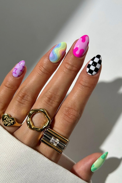 36 Cool, Quirky & a Lil’ Unexpected Funky Nails That Are Pure Art