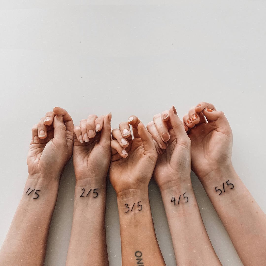 Unique sibling tattoo showcasing family connection