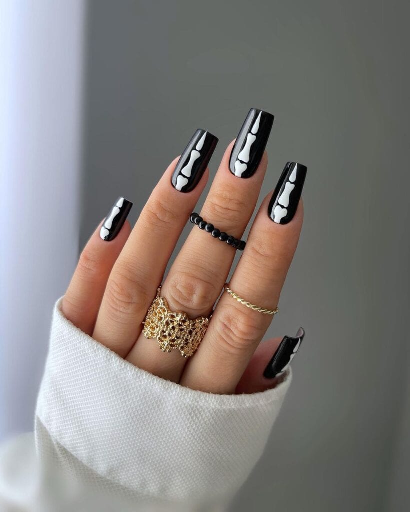 Bones October Nails